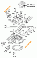 CYLINDER HEAD  for KTM 620 SC SUPER-MOTO 2000