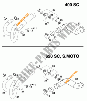 EXHAUST for KTM 620 SC SUPER-MOTO 2000