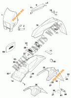 PLASTICS for KTM 620 SC SUPER-MOTO 2000