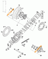 REAR WHEEL for KTM 620 SC SUPER-MOTO 2000