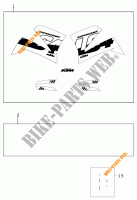 STICKERS for KTM 620 SC SUPER-MOTO 2000