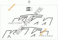 STICKERS for KTM 690 SUPERMOTO PRESTIGE 2007
