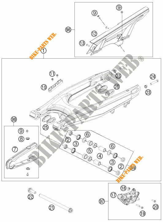 SWINGARM for KTM 690 SMC R 2017