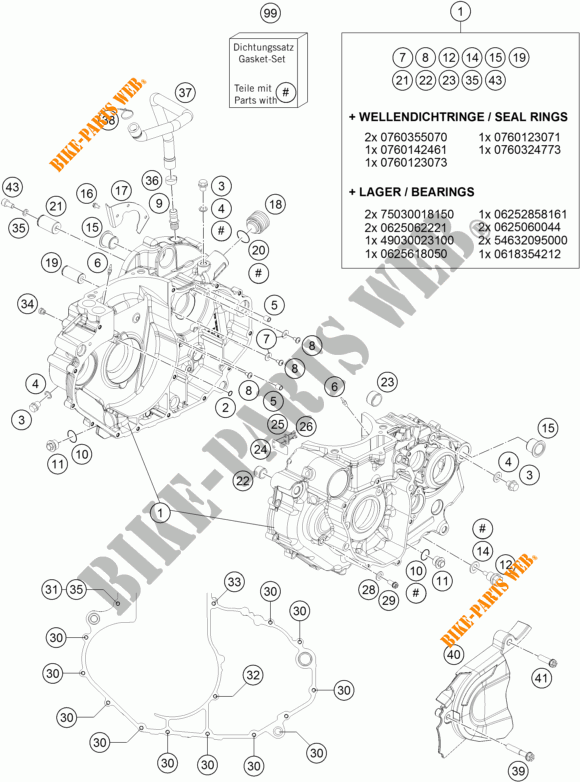 CRANKCASE for KTM 690 SMC R ABS 2016