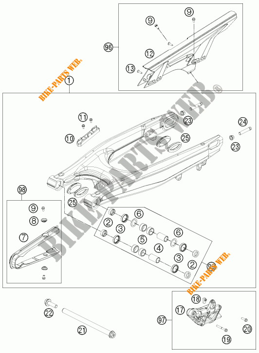 SWINGARM for KTM 690 SMC R ABS 2016