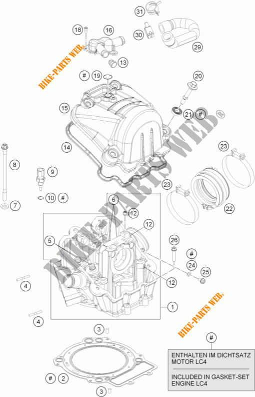 CYLINDER HEAD  for KTM 690 SMC R ABS 2015