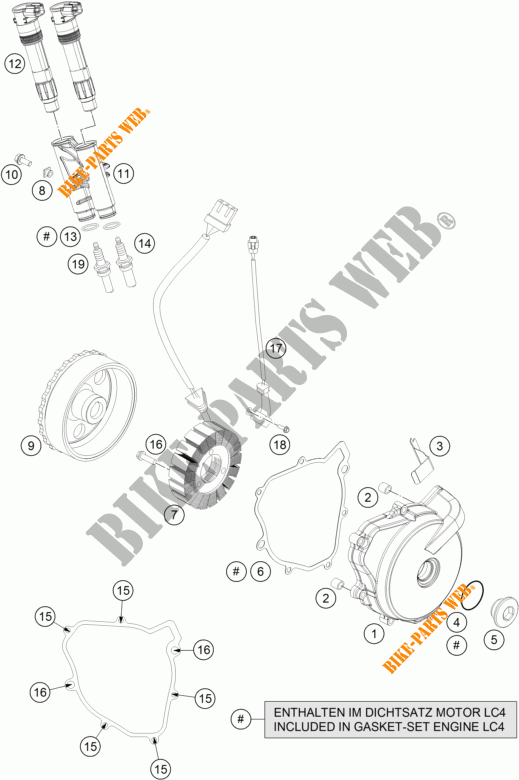 IGNITION SYSTEM for KTM 690 SMC R ABS 2015