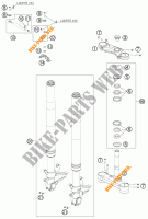 FRONT FORK / TRIPLE CLAMP for KTM 1190 RC8 ORANGE 2009