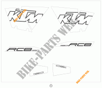 STICKERS for KTM 1190 RC8 ORANGE 2009