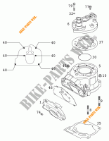 CYLINDER / HEAD for KTM 125 SUPERMOTO 80 2000