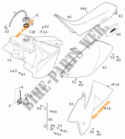 TANK / SEAT for KTM 125 SUPERMOTO 80 2000