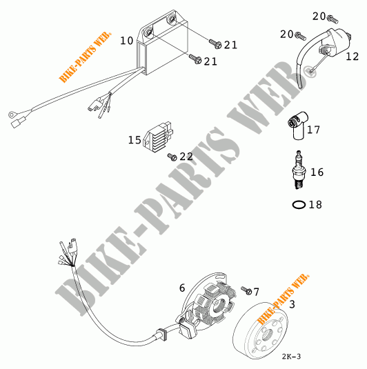 IGNITION SYSTEM for KTM 125 SUPERMOTO 80 2000