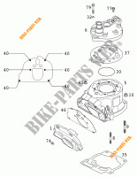 CYLINDER for KTM 125 SUPERMOTO 100 2001