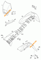 PLASTICS for KTM 125 SUPERMOTO 100 2001