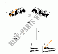 STICKERS for KTM 125 SUPERMOTO 100 2001