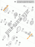 GEARBOX COUNTERSHAFT for KTM 1190 RC8 ORANGE 2009