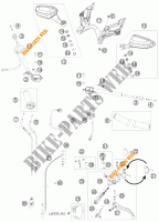 HANDLEBAR / CONTROLS for KTM 1190 RC8 ORANGE 2009