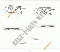 STICKERS for KTM 1190 RC8 ORANGE 2009