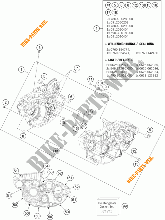 CRANKCASE for KTM 450 SMR 2013
