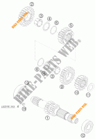 GEARBOX MAIN SHAFT for KTM 525 XC ATV 2011