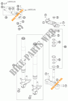 FRONT FORK / TRIPLE CLAMP for KTM 1190 RC8 BLACK RRS 2009