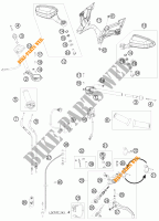 HANDLEBAR / CONTROLS for KTM 1190 RC8 BLACK RRS 2009