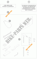 TOOL KIT / MANUALS / OPTIONS for KTM 1190 RC8 BLACK RRS 2009