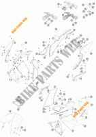 PLASTICS for KTM 1190 RC8 WHITE 2009