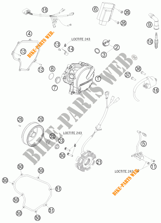 IGNITION SYSTEM for KTM 530 XC-W 2010