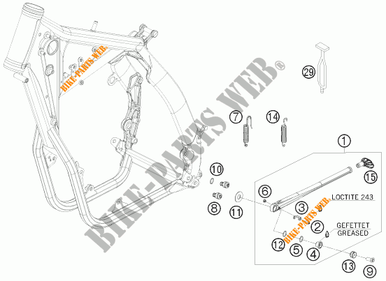 SIDE / MAIN STAND for KTM 530 XC-W 2009
