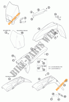 PLASTICS for KTM 520 MXC RACING 2002