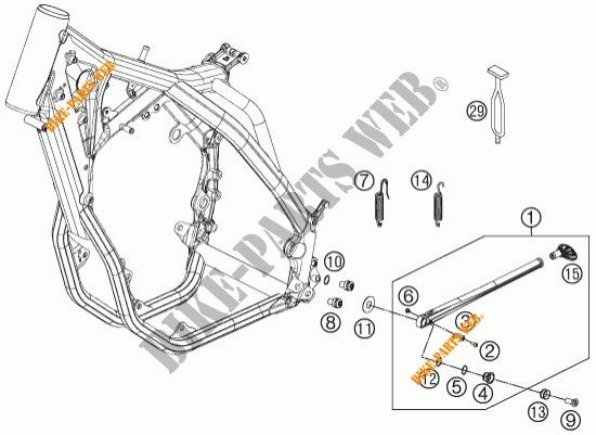 SIDE / MAIN STAND for KTM 500 XC-W 2012