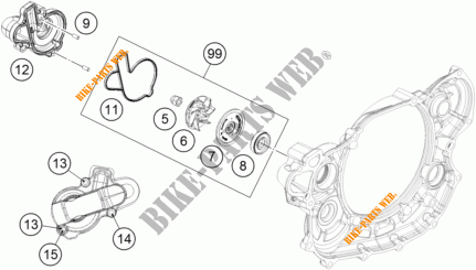 WATERPUMP for KTM 500 XC-W 2012