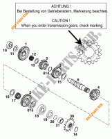 GEARBOX COUNTERSHAFT for KTM 380 MXC 2001