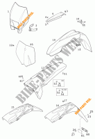 PLASTICS for KTM 380 MXC 2001