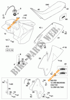 TANK / SEAT for KTM 380 MXC 2001