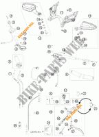 HANDLEBAR / CONTROLS for KTM 1190 RC8 WHITE 2008