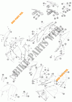 PLASTICS for KTM 1190 RC8 ORANGE 2008