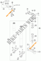 FRONT FORK / TRIPLE CLAMP for KTM 1190 RC8 ORANGE 2008