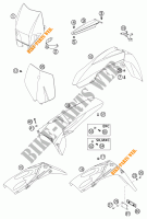 PLASTICS for KTM 300 MXC 2002