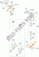 FRONT FORK / TRIPLE CLAMP for KTM 1190 RC8 ORANGE 2008