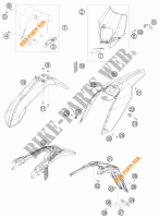PLASTICS for KTM 250 XCF-W 2008