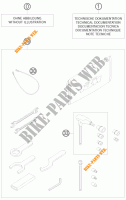TOOL KIT / MANUALS / OPTIONS for KTM 1190 RC8 WHITE 2008