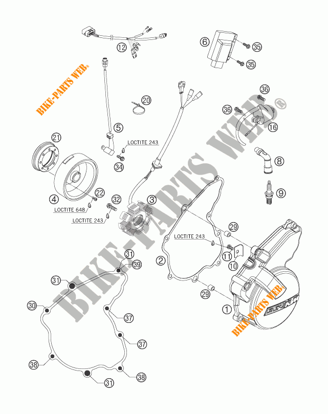 IGNITION SYSTEM for KTM 250 XCF-W 2006