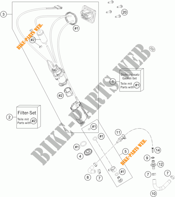 FUEL PUMP for KTM 250 XC-F 2017