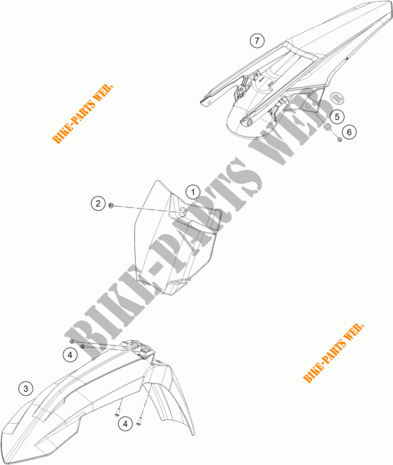 PLASTICS for KTM 250 XC-F 2016