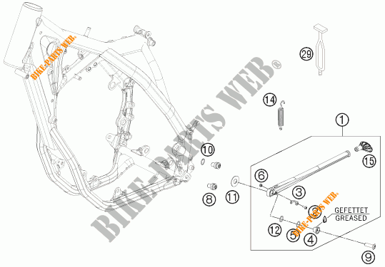 SIDE / MAIN STAND for KTM 250 XC-F 2013