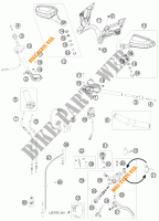 HANDLEBAR / CONTROLS for KTM 1190 RC8 ORANGE 2008