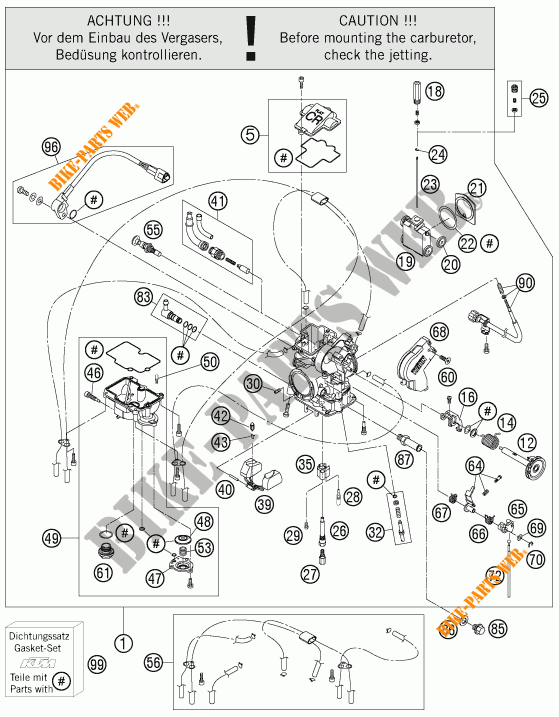 CARBURETOR for KTM 450 XC-W CHAMPION EDITION 2010