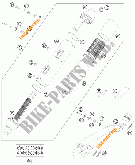 EXHAUST for KTM 450 XC-W 2016